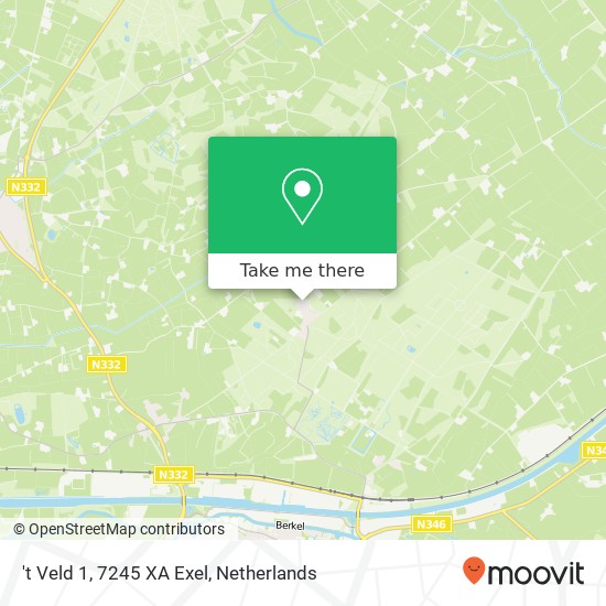 't Veld 1, 7245 XA Exel map