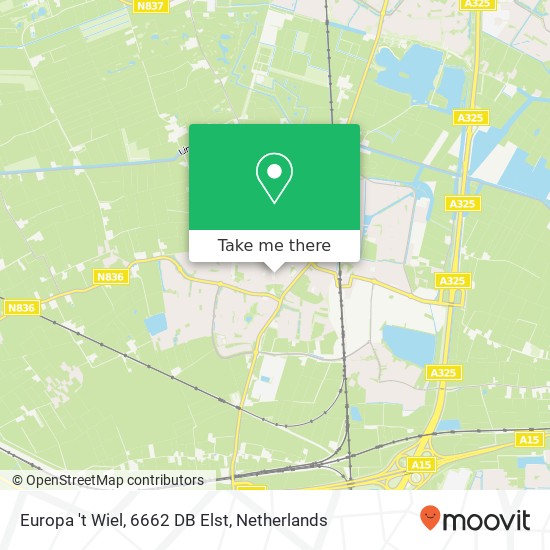 Europa 't Wiel, 6662 DB Elst map