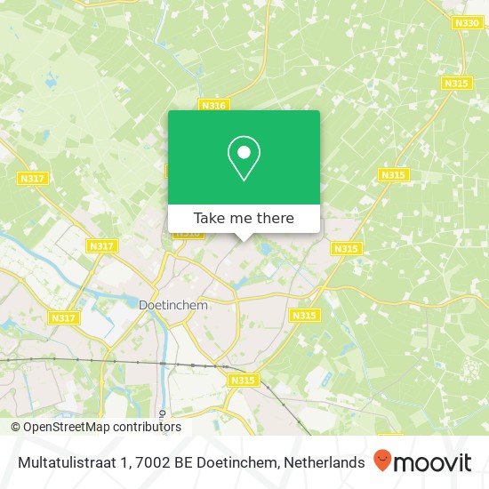 Multatulistraat 1, 7002 BE Doetinchem map