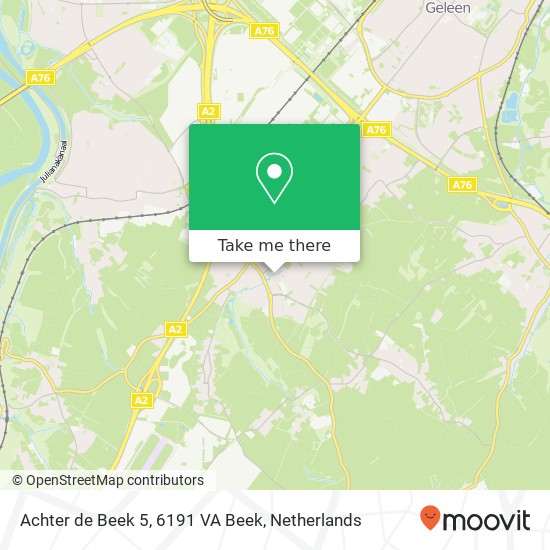 Achter de Beek 5, 6191 VA Beek map