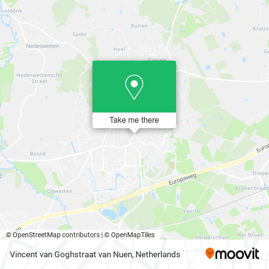 Vincent van Goghstraat van Nuen Karte