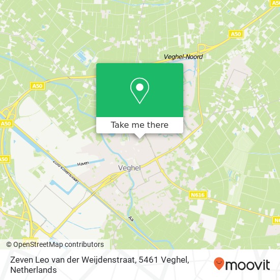 Zeven Leo van der Weijdenstraat, 5461 Veghel Karte