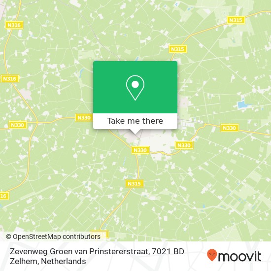 Zevenweg Groen van Prinstererstraat, 7021 BD Zelhem Karte