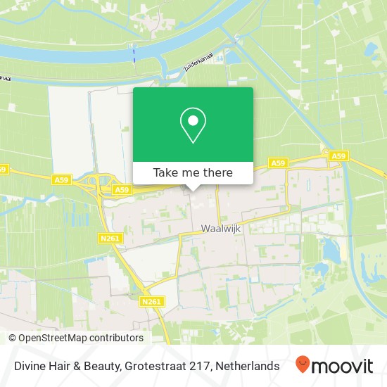 Divine Hair & Beauty, Grotestraat 217 map