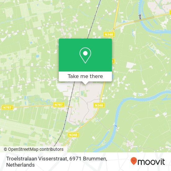 Troelstralaan Visserstraat, 6971 Brummen map
