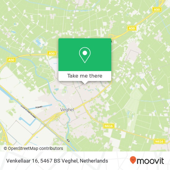 Venkellaar 16, 5467 BS Veghel Karte