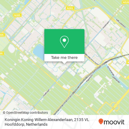 Koningin Koning Willem-Alexanderlaan, 2135 VL Hoofddorp map
