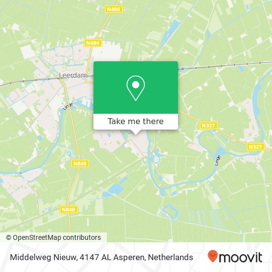 Middelweg Nieuw, 4147 AL Asperen map