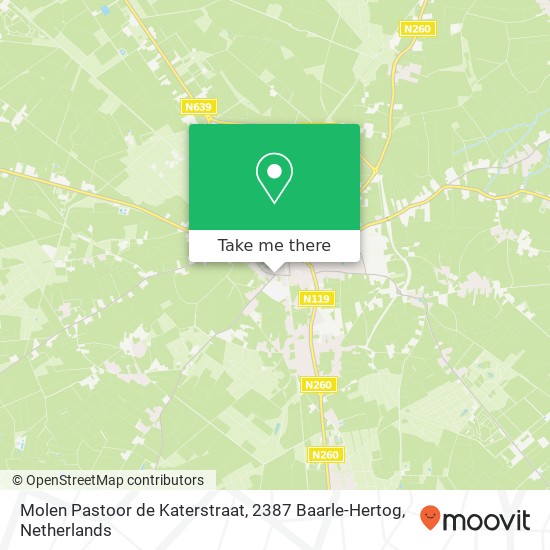 Molen Pastoor de Katerstraat, 2387 Baarle-Hertog Karte