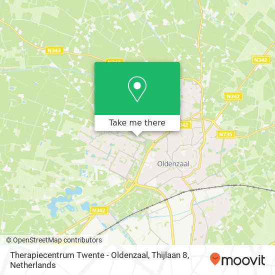 Therapiecentrum Twente - Oldenzaal, Thijlaan 8 map