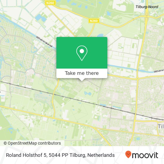 Roland Holsthof 5, 5044 PP Tilburg Karte
