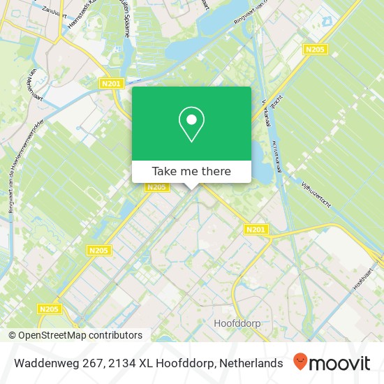 Waddenweg 267, 2134 XL Hoofddorp Karte