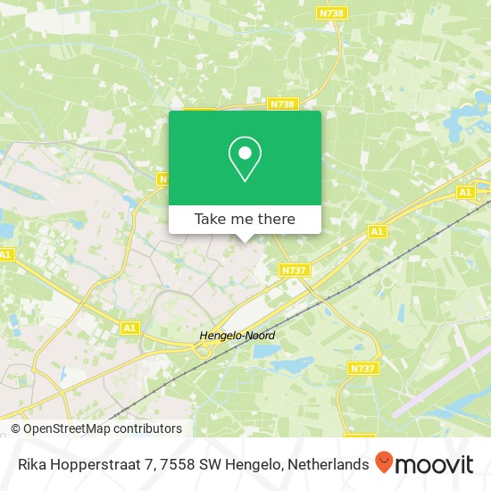 Rika Hopperstraat 7, 7558 SW Hengelo map