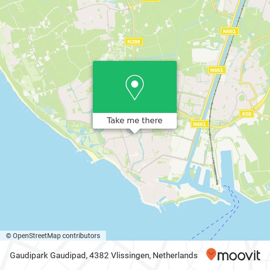 Gaudipark Gaudipad, 4382 Vlissingen map