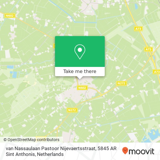 van Nassaulaan Pastoor Nijevaertsstraat, 5845 AR Sint Anthonis map