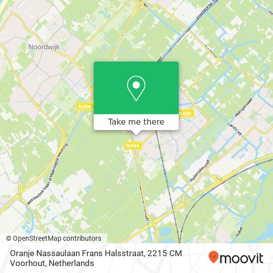 Oranje Nassaulaan Frans Halsstraat, 2215 CM Voorhout Karte