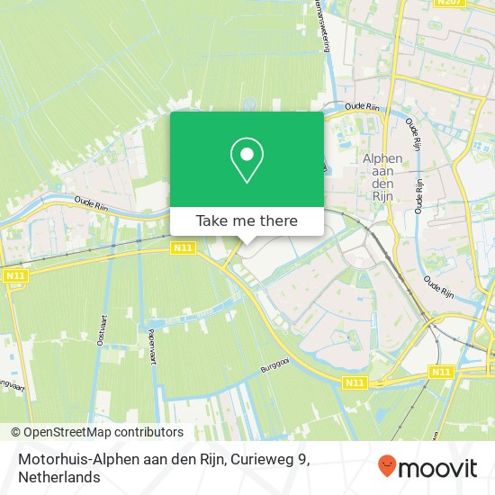 Motorhuis-Alphen aan den Rijn, Curieweg 9 map