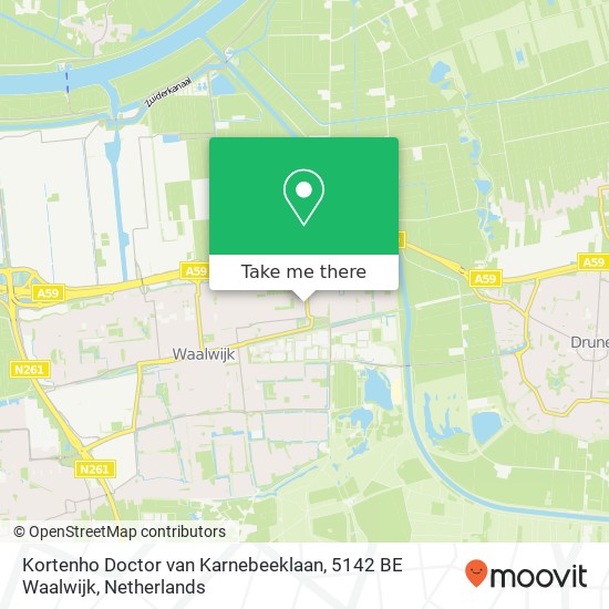 Kortenho Doctor van Karnebeeklaan, 5142 BE Waalwijk map