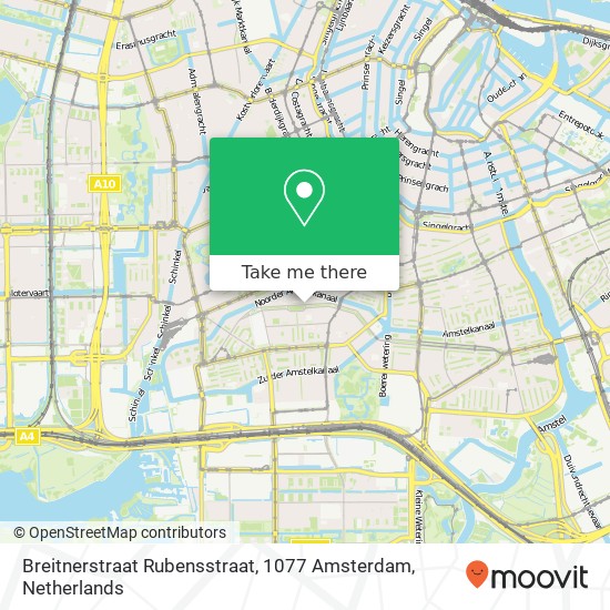 Breitnerstraat Rubensstraat, 1077 Amsterdam Karte