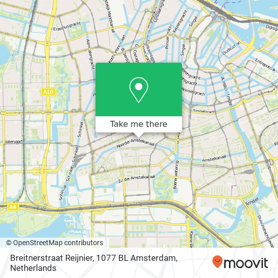 Breitnerstraat Reijnier, 1077 BL Amsterdam Karte