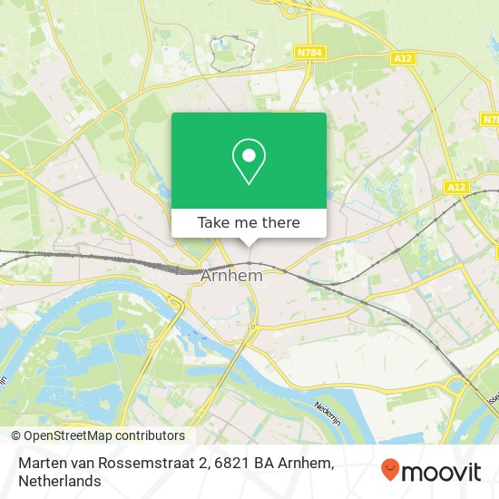 Marten van Rossemstraat 2, 6821 BA Arnhem map