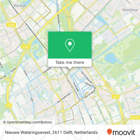 Nieuwe Wateringsevest, 2611 Delft map