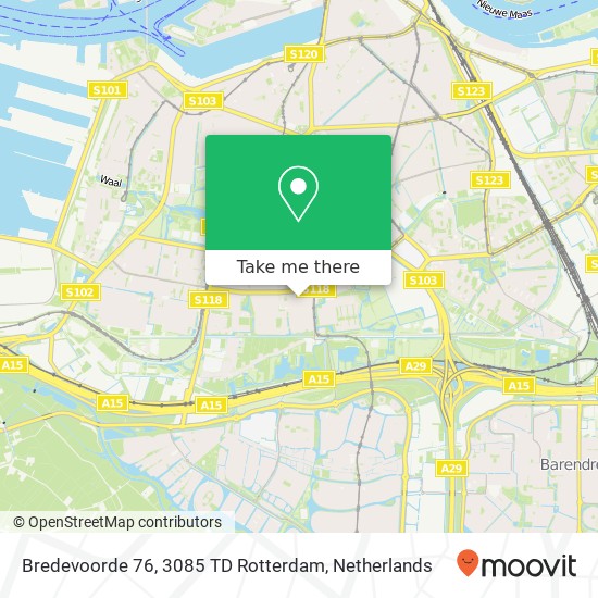 Bredevoorde 76, 3085 TD Rotterdam map