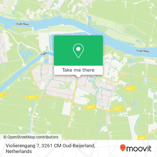 Violierengang 7, 3261 CM Oud-Beijerland map