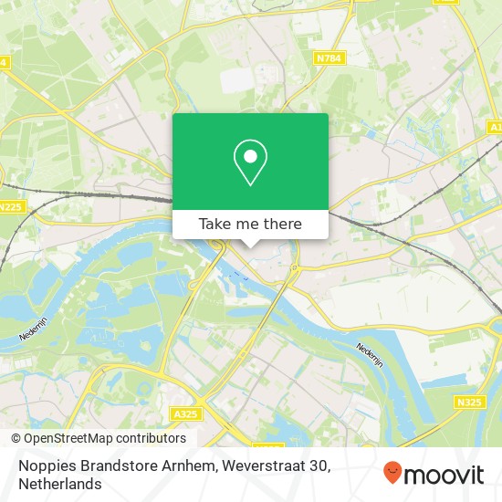 Noppies Brandstore Arnhem, Weverstraat 30 map