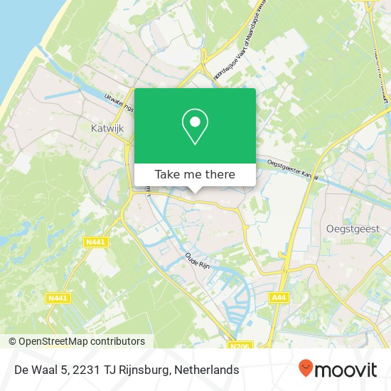 De Waal 5, 2231 TJ Rijnsburg map