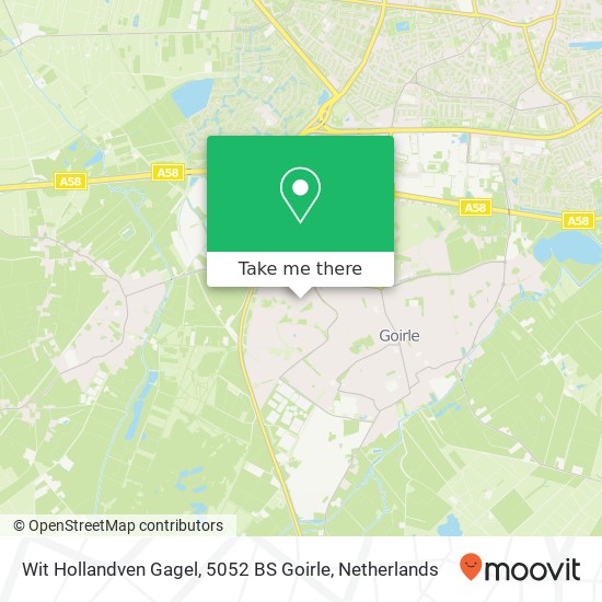 Wit Hollandven Gagel, 5052 BS Goirle map