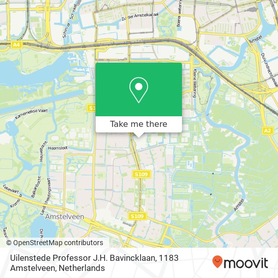 Uilenstede Professor J.H. Bavincklaan, 1183 Amstelveen map