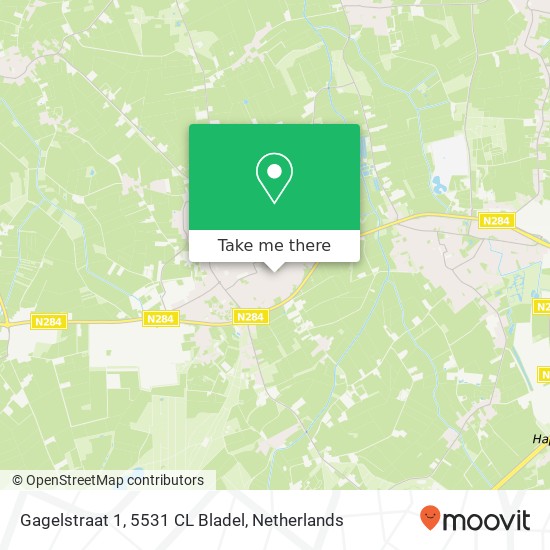 Gagelstraat 1, 5531 CL Bladel map