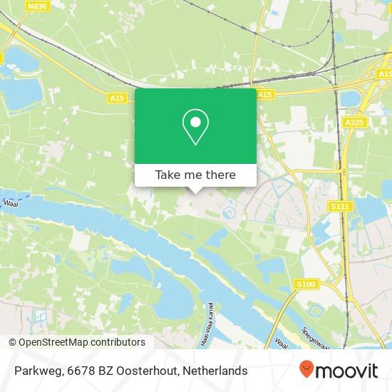 Parkweg, 6678 BZ Oosterhout map