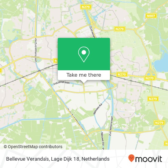 Bellevue Veranda's, Lage Dijk 18 map