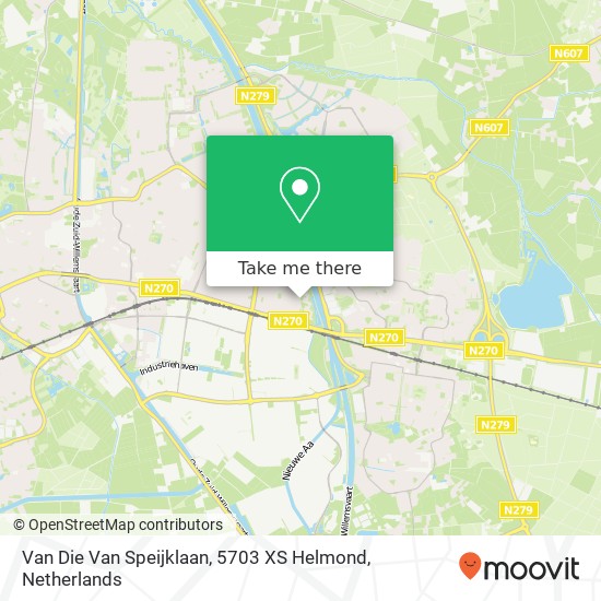 Van Die Van Speijklaan, 5703 XS Helmond map