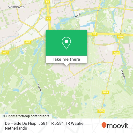 De Heide De Huip, 5581 TR,5581 TR Waalre map