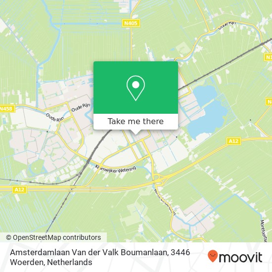 Amsterdamlaan Van der Valk Boumanlaan, 3446 Woerden map