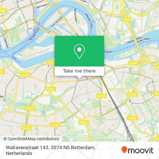 Walravenstraat 143, 3074 NS Rotterdam Karte