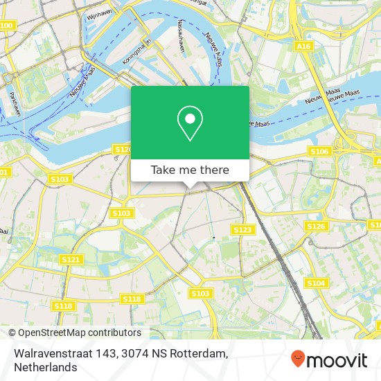 Walravenstraat 143, 3074 NS Rotterdam map