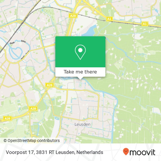 Voorpost 17, 3831 RT Leusden Karte