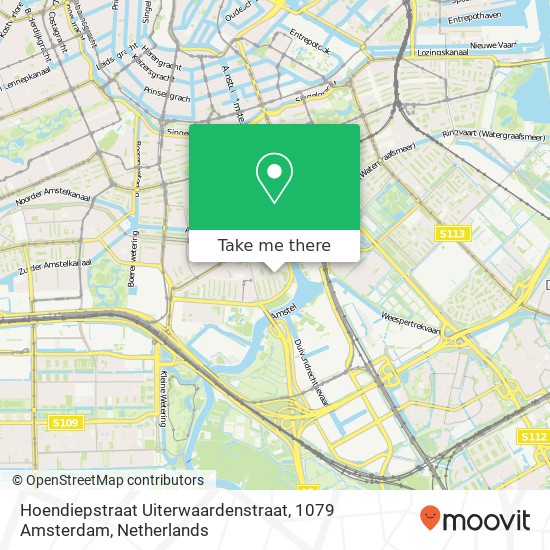 Hoendiepstraat Uiterwaardenstraat, 1079 Amsterdam Karte