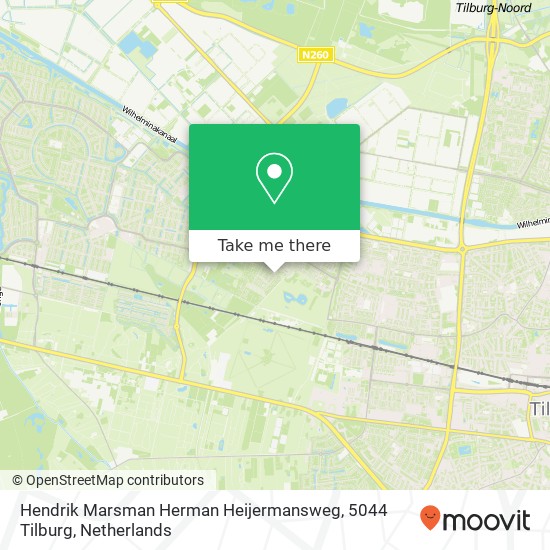 Hendrik Marsman Herman Heijermansweg, 5044 Tilburg Karte