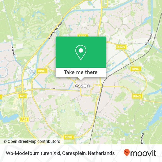 Wb-Modefournituren Xxl, Ceresplein map