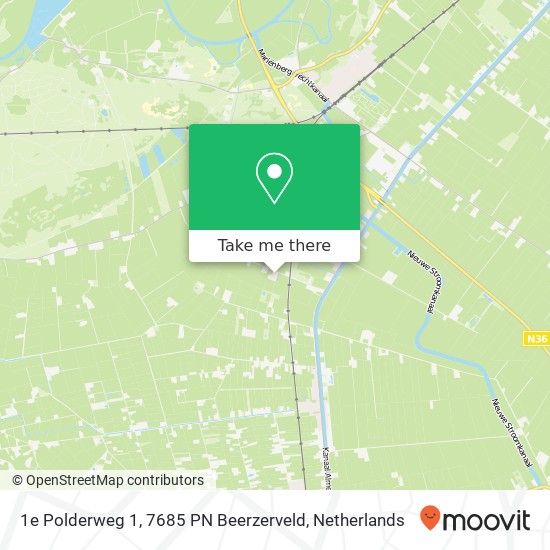 1e Polderweg 1, 7685 PN Beerzerveld Karte