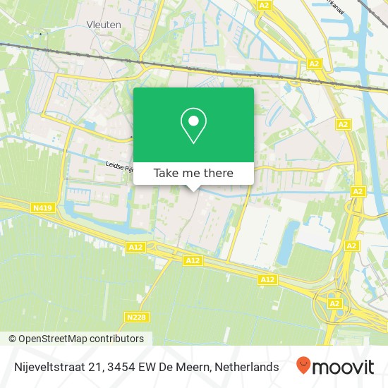 Nijeveltstraat 21, 3454 EW De Meern Karte