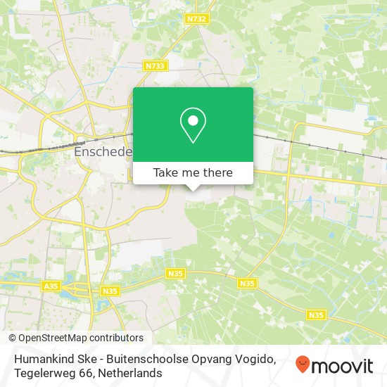 Humankind Ske - Buitenschoolse Opvang Vogido, Tegelerweg 66 Karte
