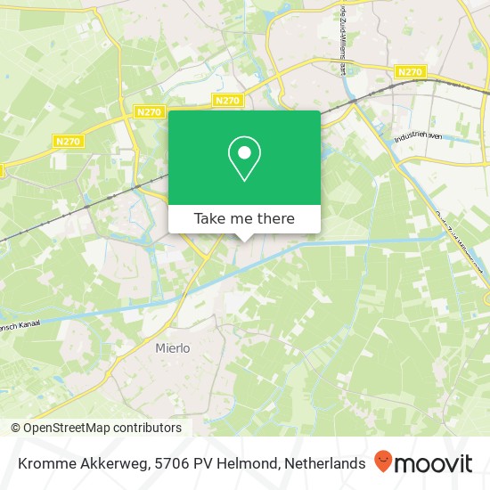 Kromme Akkerweg, 5706 PV Helmond map