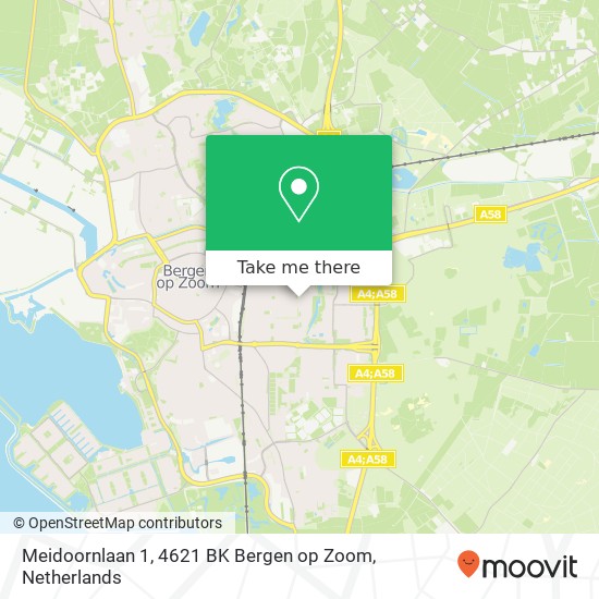 Meidoornlaan 1, 4621 BK Bergen op Zoom Karte