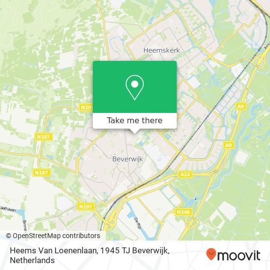 Heems Van Loenenlaan, 1945 TJ Beverwijk map